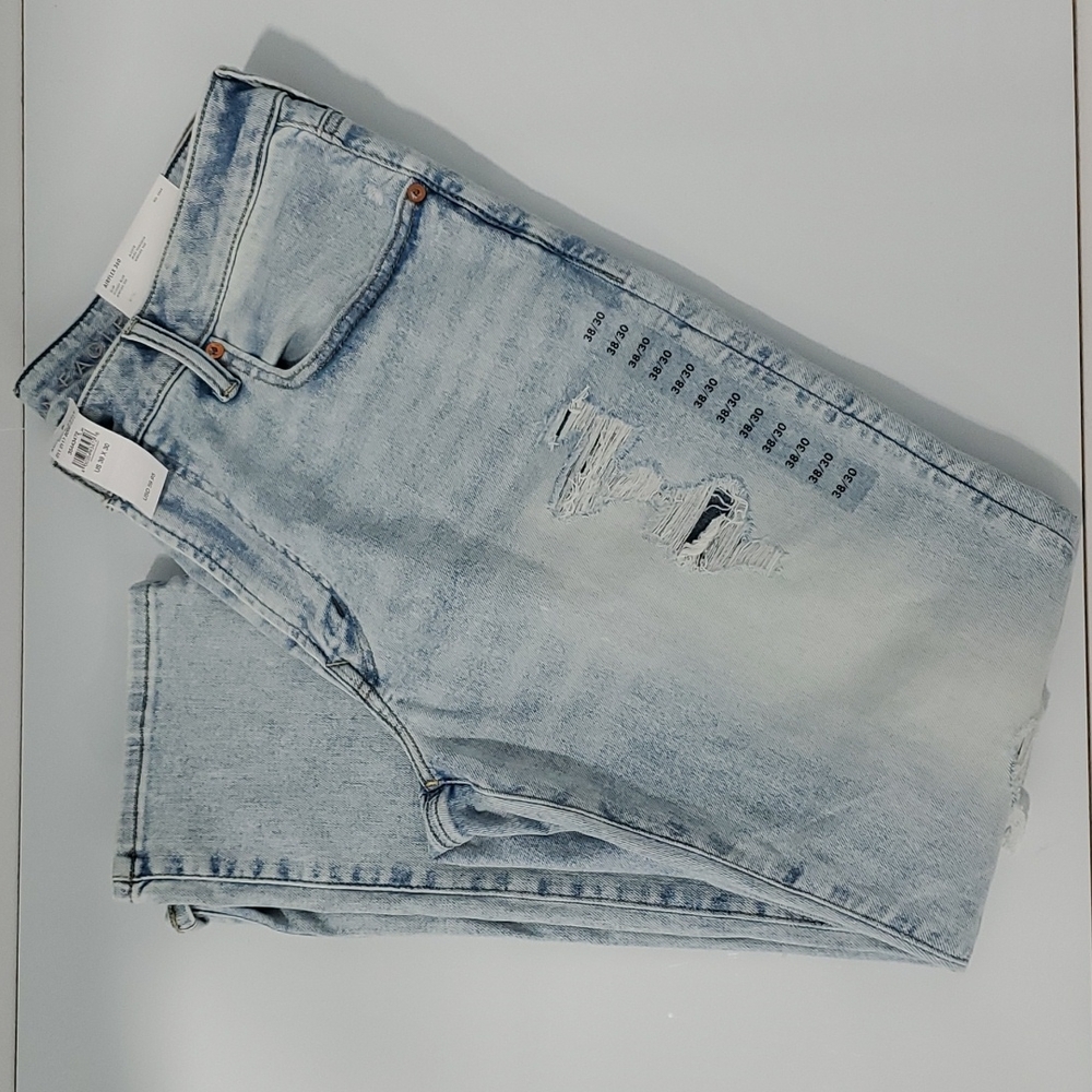 American Eagle Men’s Airflex 360 Slim Fit Jeans Size 38 X 30 light Distressed